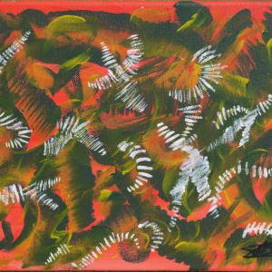 fougères entrelacées 2013 toile 30x25