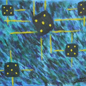 jeu des cinq 2013 toile 30x25